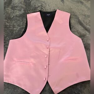 💥Men’s Pink Satin Vest for formal Wedding/Prom/Special Occasions. Retro Size L